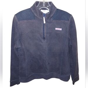 Vineyard Vines Pullover M Navy Half Zip Cotton 2013 Distressed